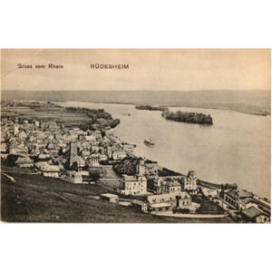 Postcard Greeting from the Rhine Rüdesheim Germany Postcard